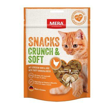 MERA SNACKS Crunch & Soft Huhn&K&auml;se снеки для котів із куркою та сиром, 200 гр 083430 - 4035 фото